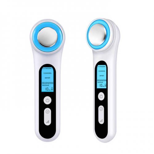 Korea Hifu Ultrasonic Inductor Skin Care Device Hydra Face RF Red Light Therapy Heating Clean Facial Caring Massager Beauty Equipment